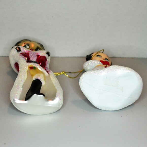 🎄 Vintage Betty Boop Ornament Duo Kurt Adler Holiday Glam Holiday Decor 🎄 - Picture 5 of 5